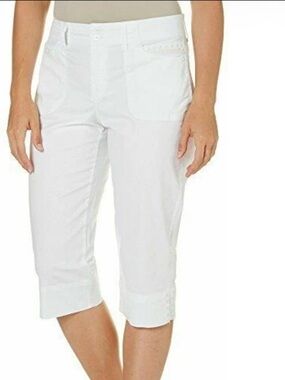 White Cropped Capri Pants